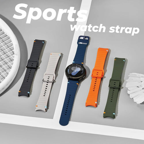 Correas Deportivas Compatibles Con Galaxy Watch 7 6 5 4 Fe Negro/azul/verde 4.4 Cm