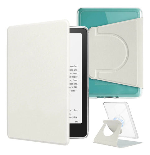 Estuche Giratorio Para Kindle Crema