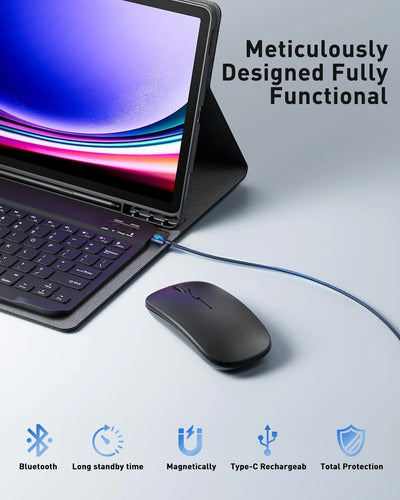 Funda Con Teclado Para Samsung Galaxy Tab  S11 Ultra Negro