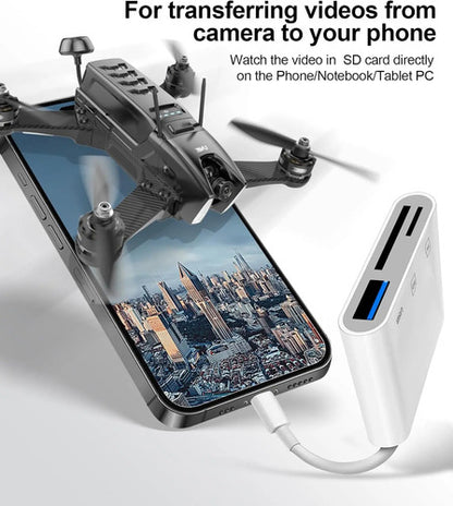 Lector De Tarjetas Usb C Para iPhone Blanco