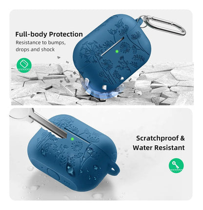 Funda De Silicona Para AirPods Pro 3 Con Kit De Limpieza Azul
