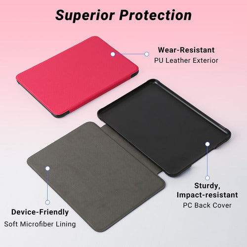 Funda Rosa Compatible Con Kindle Paperwhite Y Colorsoft Rosa