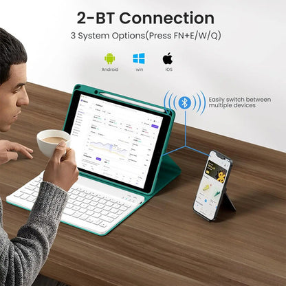 Funda Con Teclado Para iPad A16