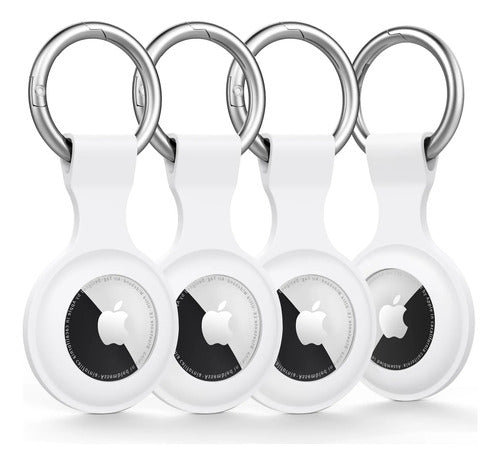 Llavero De Silicona Para Airtag Blanco