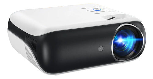 Proyector Portátil Full Hd Happrun Con Bluetooth Y Sonido... Blanco
