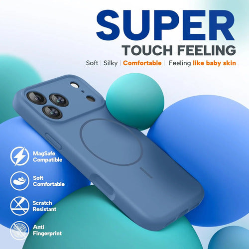 Funda Magnética Miracase Para iPhone 17 Pro Max Azul