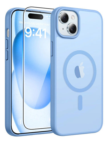 Funda Para iPhone 15 Azul Claro