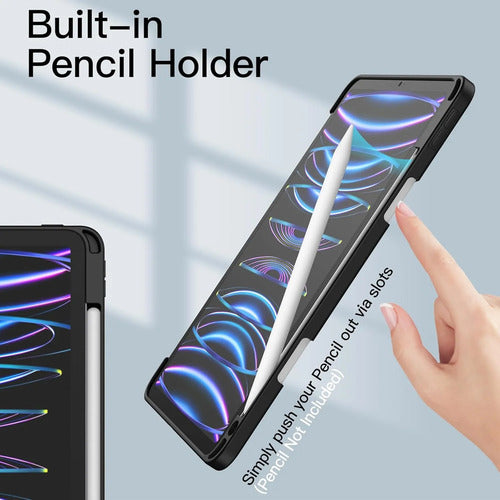 Funda Para iPad Pro 11 Pulgadas Con Soporte Para Lapiz Negro