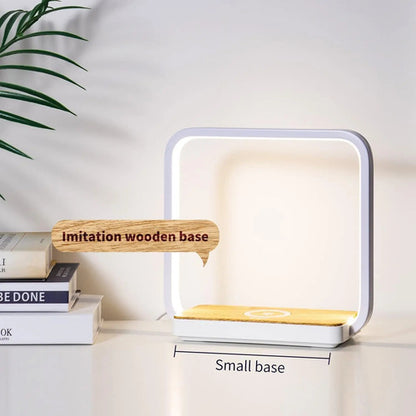 Lámpara De Mesa Con Cargador Inalámbrico Blanco