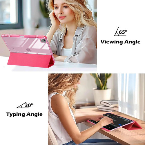 Funda Para iPad Air Con Soporte Para Lápiz Rosa