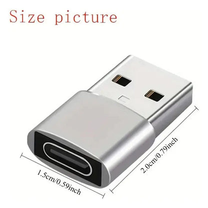 Adaptador Usb A Usb C, Cable Convertidor Tipo C Hembr A Mach Plateado