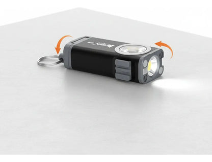 Mini Linterna Llavero Recargable Wuben G2, 500 Lúmenes Blanco Negro