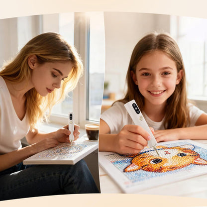 Haroopet Lápiz De Pintura De Diamantes Eléctrico, Sin Cer...