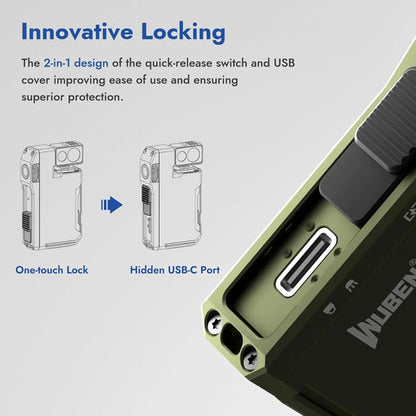 Linterna Recargable Wuben G5 Edc, 400 Lúmenes, Ip68 Verde