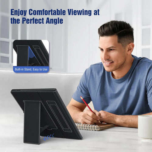 Funda Universal Para Tablet 10.1 Con Soporte Y Correa Negro