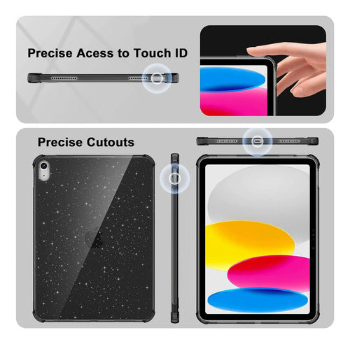Funda Transparente Para iPad 11th/10th Gen 2025 Negro