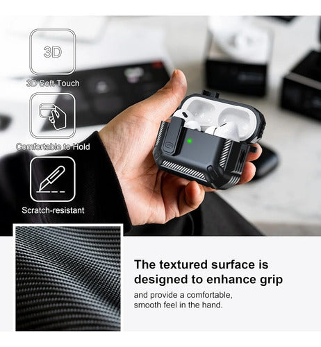 Estuche Protector Para AirPods Pro 2da Gen Negro