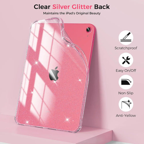 Funda Transparente Para iPad 11th/10th Gen 2025 Rosa Claro