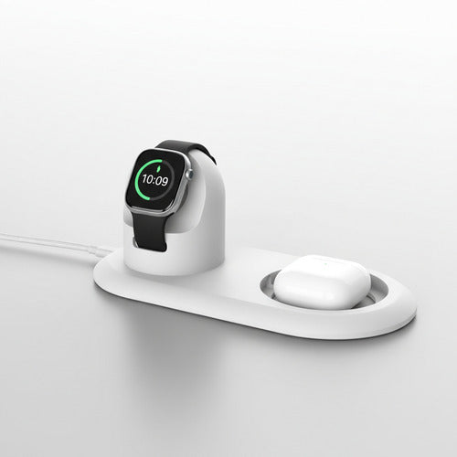Soporte De Carga Para Apple Watch Y iPhone Blanco