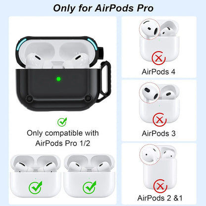 Estuche Para AirPods Pro 2da Generación Con Kit Negro