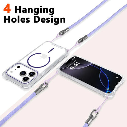 Funda Para iPhone 17 Pro Con Correa Ajustable Violeta