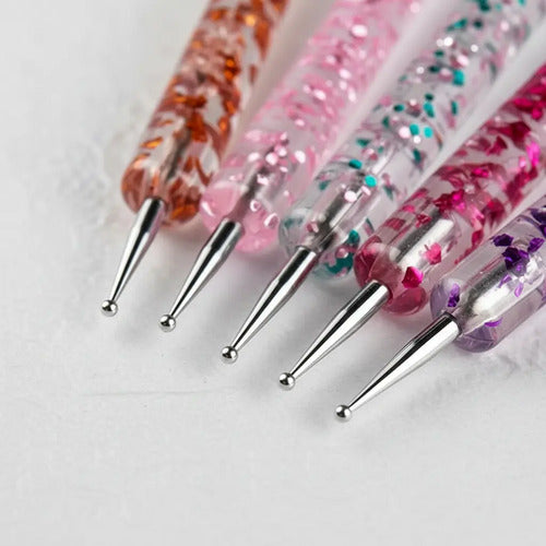 Kit De 5 Herramientas Para Diseño De Uñas, Punteros