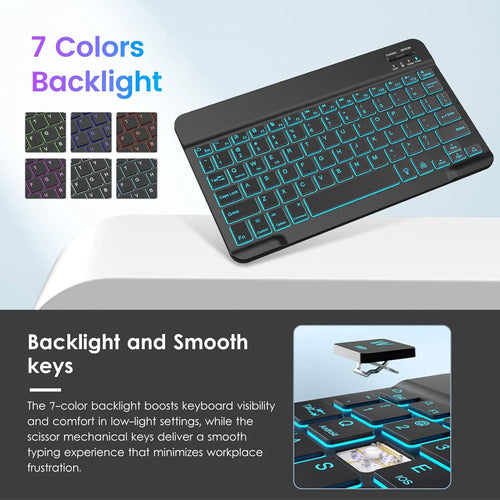 Funda Con Teclado Para iPad Air 11-inch Y Air 10.9 Inch Negro