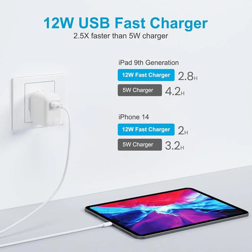 Cargador Para iPhone 12w Usb Adaptador De Pared Originial
