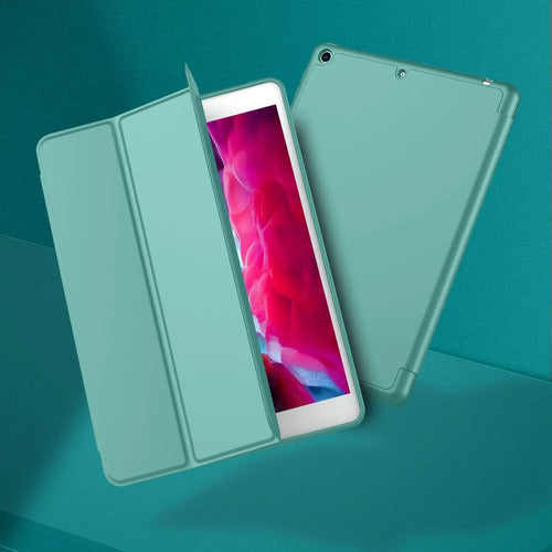 Funda Para iPad 9.7 Con Porta Lápiz Y Protección Completa Verde Musgo