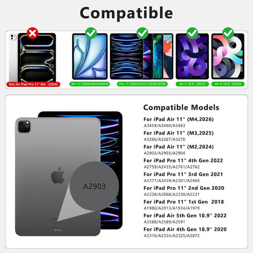 Funda Con Teclado Para iPad Air (m4) 11  Y Pro 11 Gris
