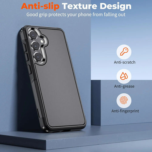 Funda Resistente Para Samsung Galaxy S25 Plus & S24 Plus Negro