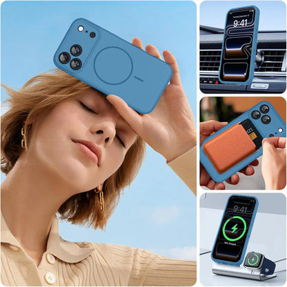 Funda Magnética Miracase Para iPhone 17 Pro Azul Acero