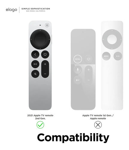 Funda Retro Para Apple Tv Siri Remote 3ra Y 2da Gris