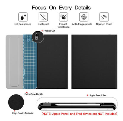 Juqitech Funda Con Teclado Para iPad Air 11 M3 2025 M2 20... Negro