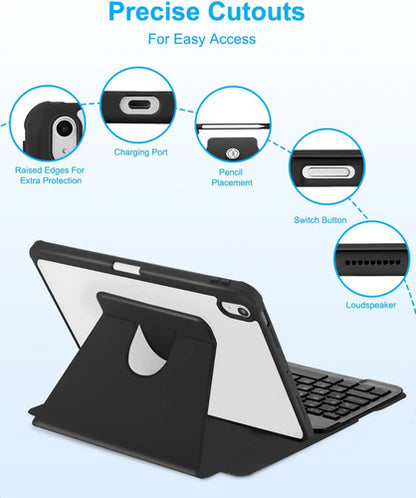 Funda Con Teclado Para iPad Air Negro