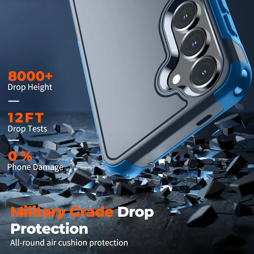 Funda Resistente Para Samsung Galaxy S25 Plus & S24 Plus Azul Oscuro