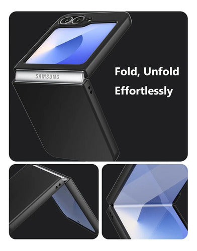 Funda Para Samsung Galaxy Z Flip 6 Y Z Flip 7 Fe Negro