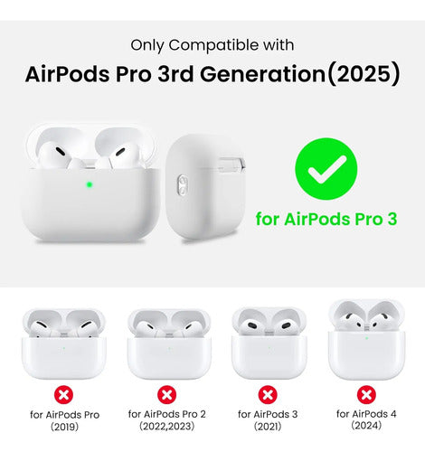 Funda Ornarto De Silicona Híbrida Para AirPods Pro 3 - Negra