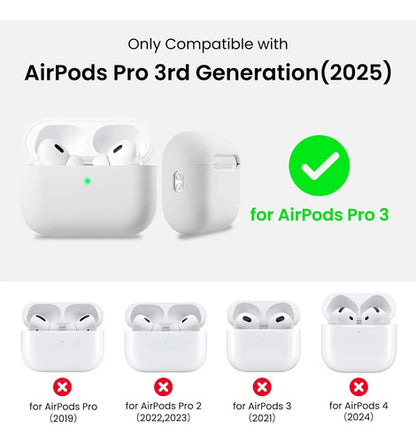 Funda Ornarto De Silicona Híbrida Para AirPods Pro 3 - Negra