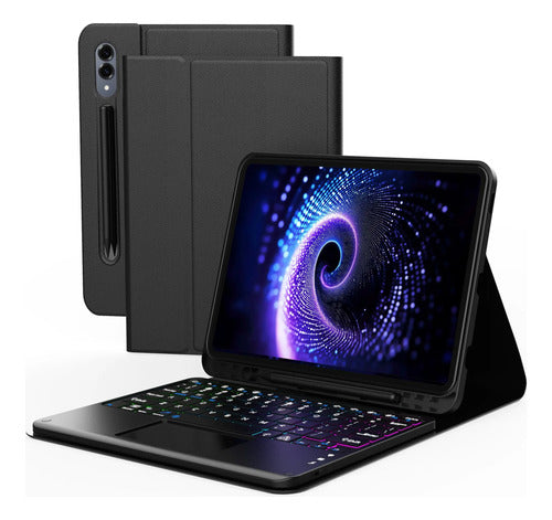 Funda Teclado Para Samsung Galaxy Tab S10 Lite/s10 Fe/s9 Fe Negro