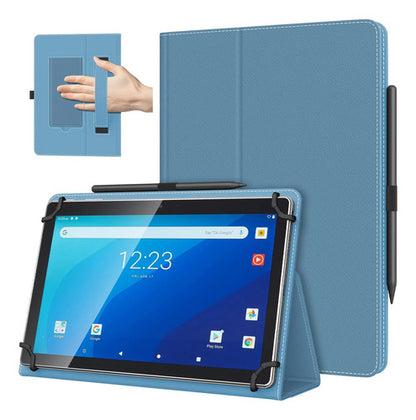 Funda Universal Para Tablet 10.1 Con Soporte Y Correa Azul