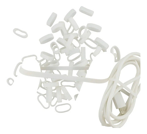 50 Pcs Bandas De Goma De Silicona Para Organizar Cable