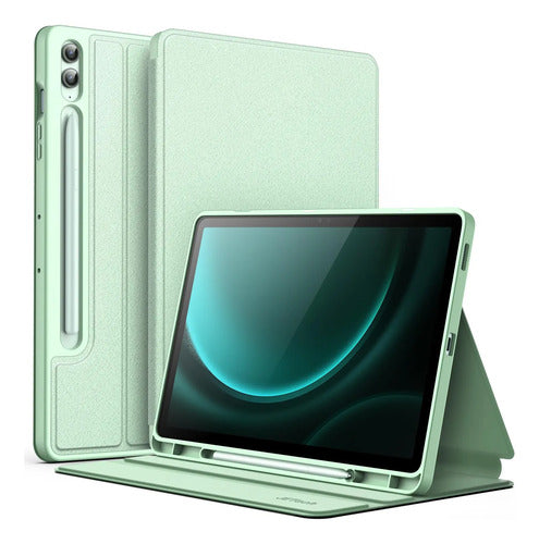 Funda Para Samsung Galaxy Tab S9 Fe+ 12.4' Con Soporte Lapiz Verde Claro