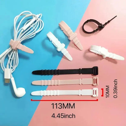 20 Piezas De Correas De Silicona Para Cables