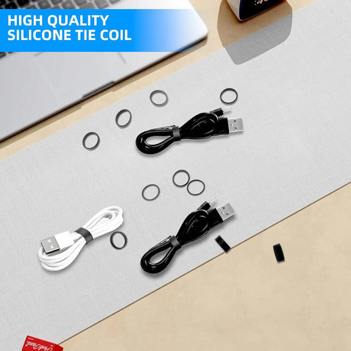 50 Pcs Bandas De Goma De Silicona Para Organizar Cable
