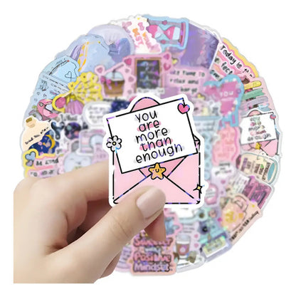 50 Pegatinas Stickers Motivacionales - Autoadhesivos