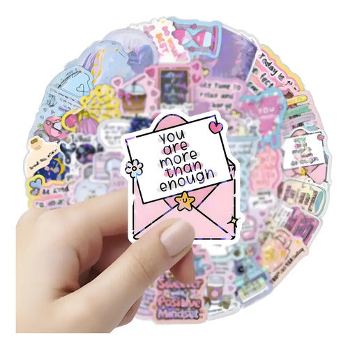 50 Pegatinas Stickers Motivacionales - Autoadhesivos