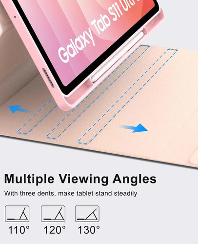 Funda Con Teclado Para Samsung Tab S11 Ultra Rosa