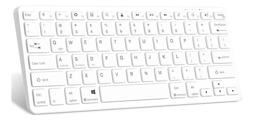 Teclado Bluetooth Taiyang Para iPad Y Dispositivos Bluetooth Blanco