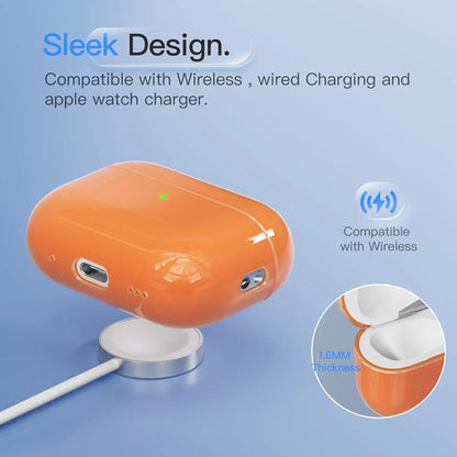 Funda Protectora De Silicona Para AirPods Pro 3 Naranja